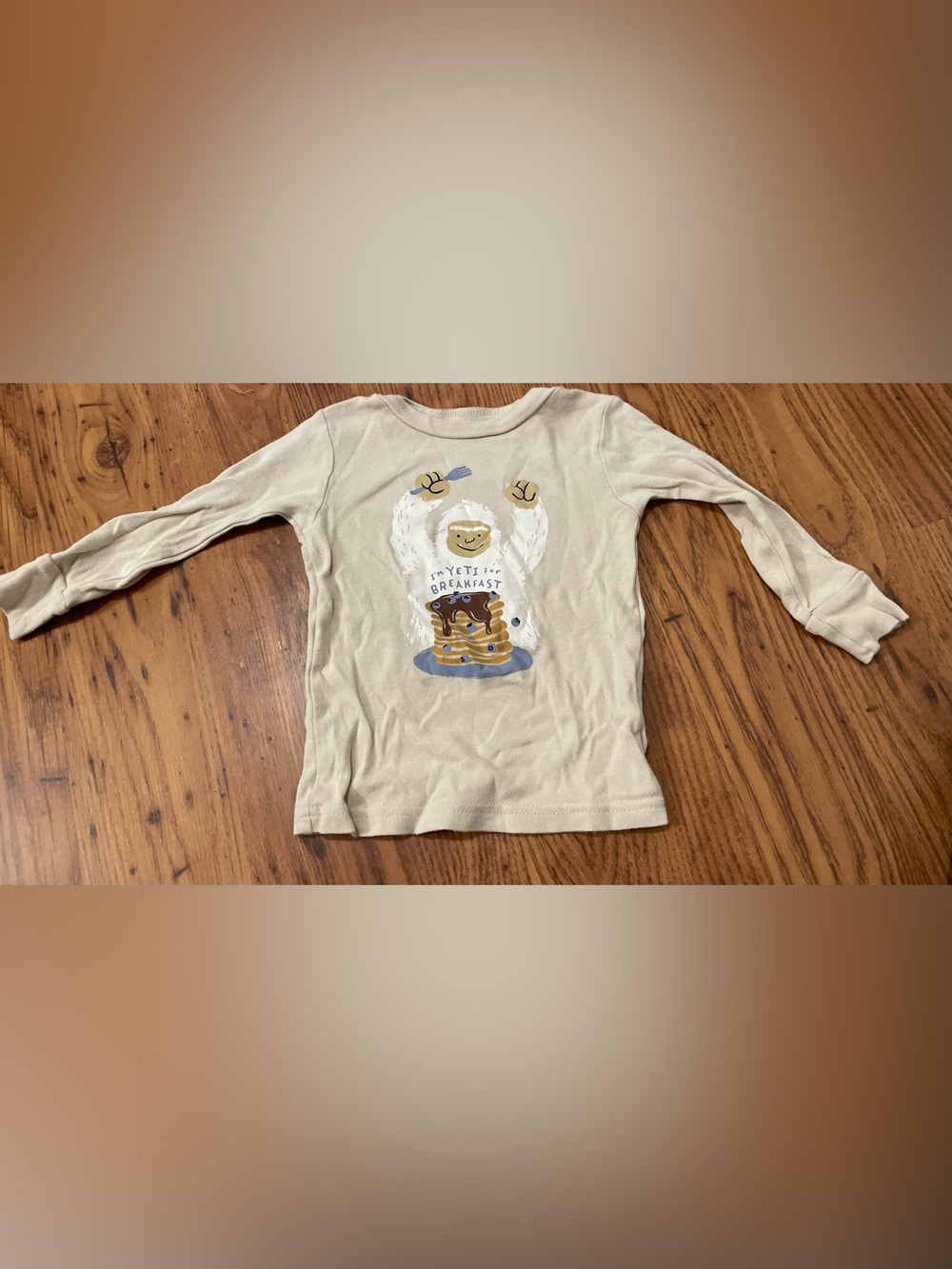 Simple Joys by Carter's Cream Kids Ling Sleeves Yeti Breakfast Graphic Tee